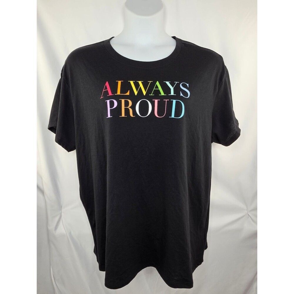 Torrid 1 "ALWAYS PROUD" Rainbow Graphic Tee 2833-